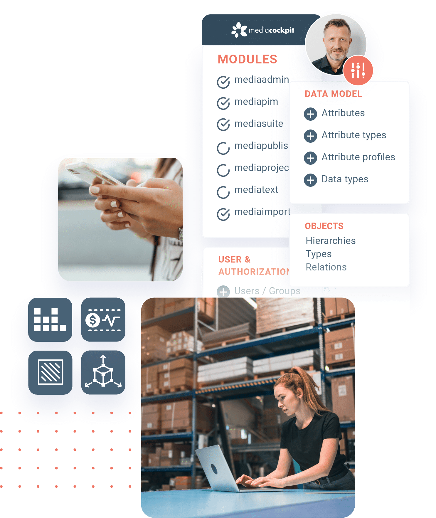 reibungsloser Datenaustausch via mediacockpit Bild: Datenaustausch in mediacockpit